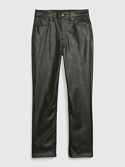 High Rise Vegan Leather Vintage Slim Pants | Gap