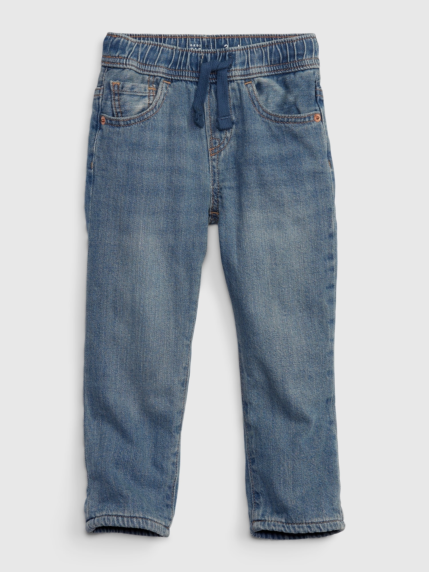 Toddler Fleece-Lined Slim Jeans with Washwell