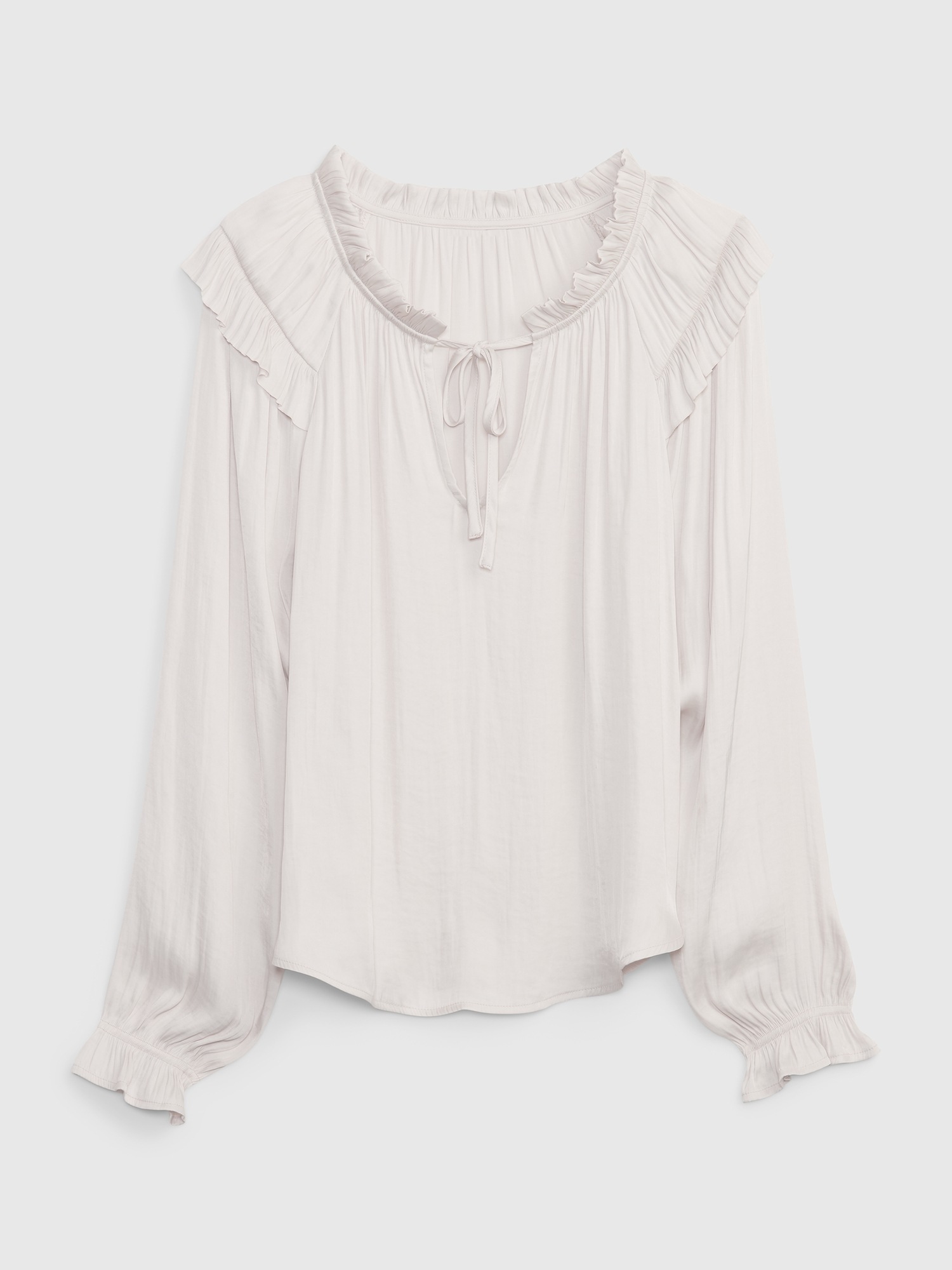 Ruffle Detail Tie Front Blouse