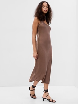 Satin Midi Tank Dress | Gap