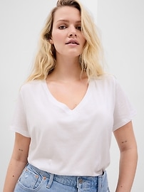 Organic Cotton Vintage V-Neck T-Shirt | Gap