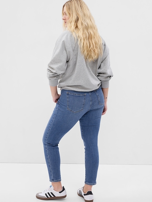 Women Plus Size Casual Skinny Dark Grey Denim Jeans