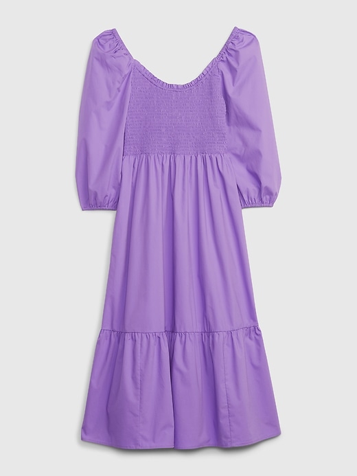 Image number 6 showing, Puff Sleeve Smocked Midi Dress