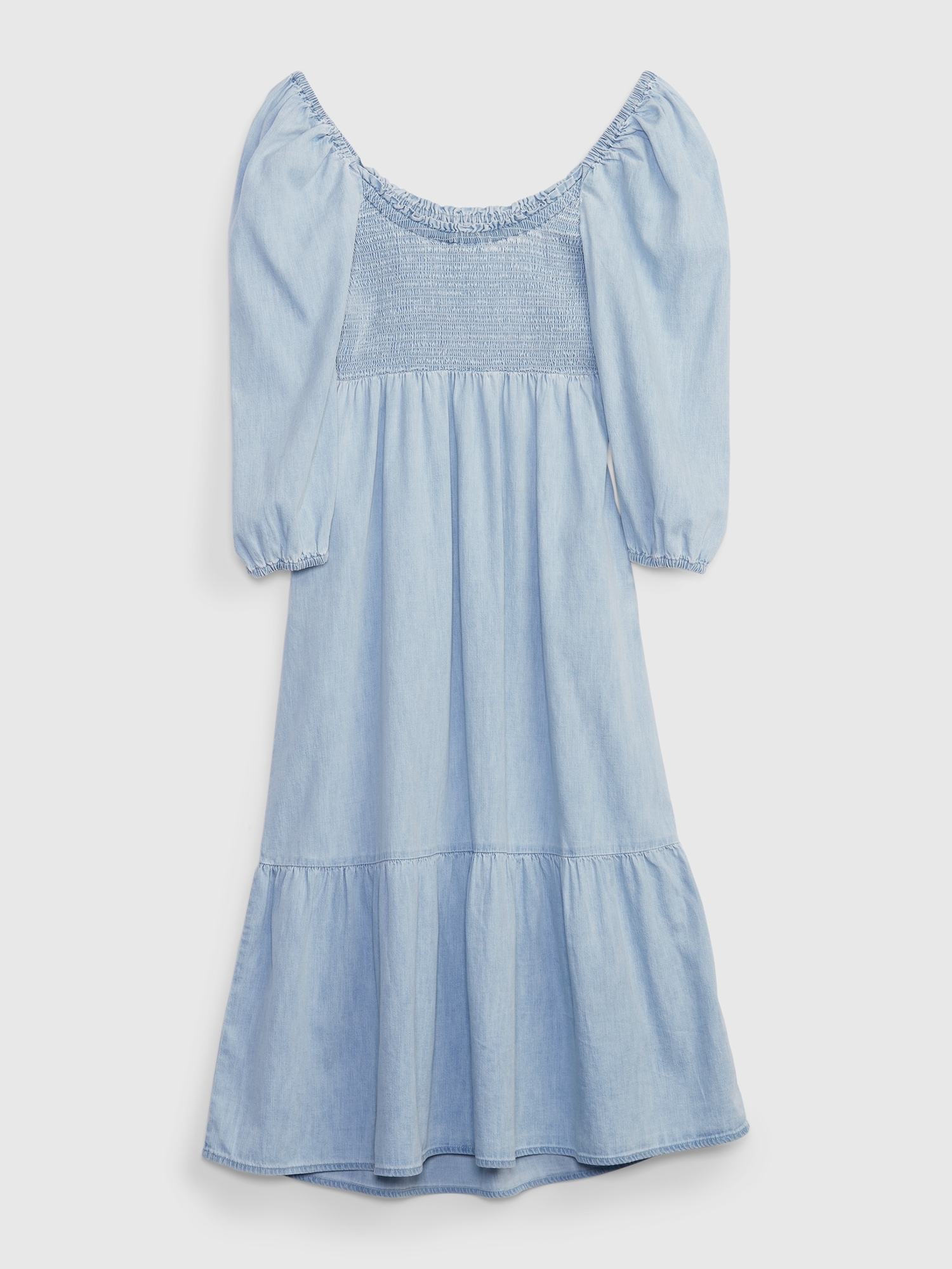 削除予定 Ruffled Shoulder Denim Midi Dress | otoch.edu.mn