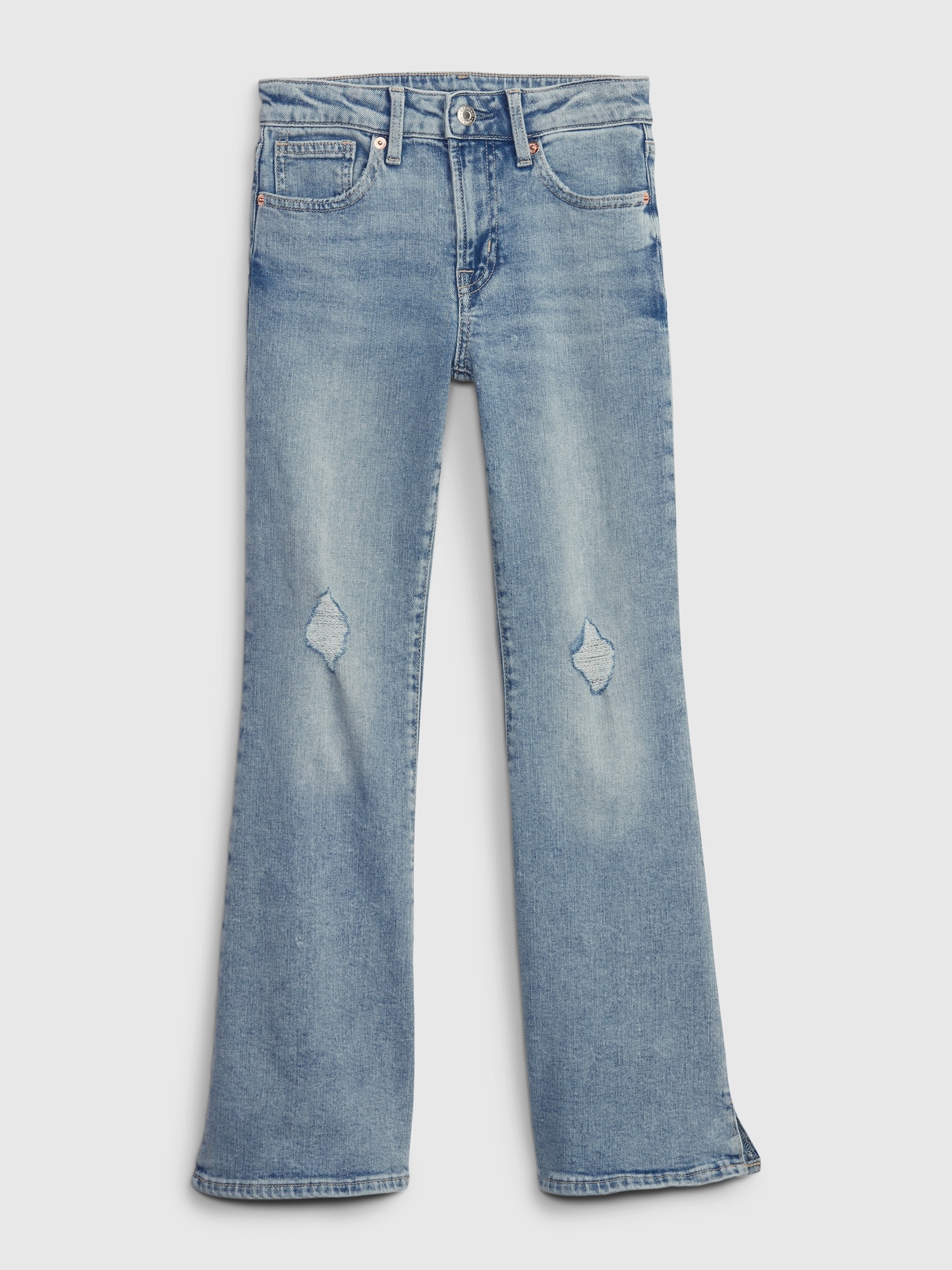 Gap Kids High Rise Flare Jeans with Washwell blue. 1