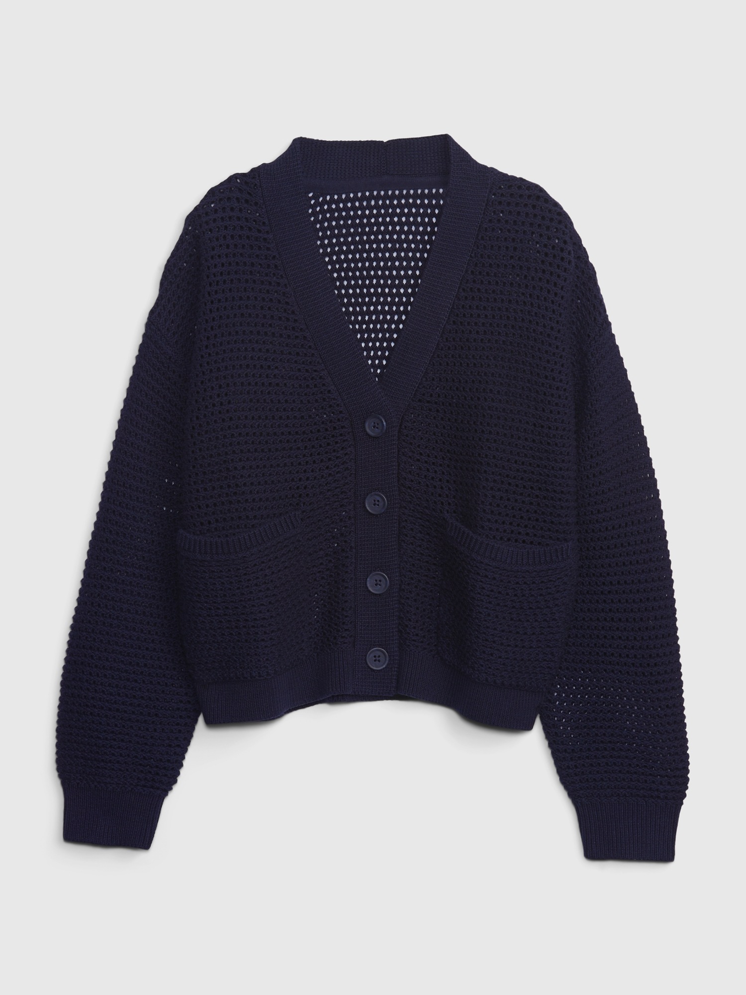 Gap Kids Shaker-Stitch Cardigan blue. 1