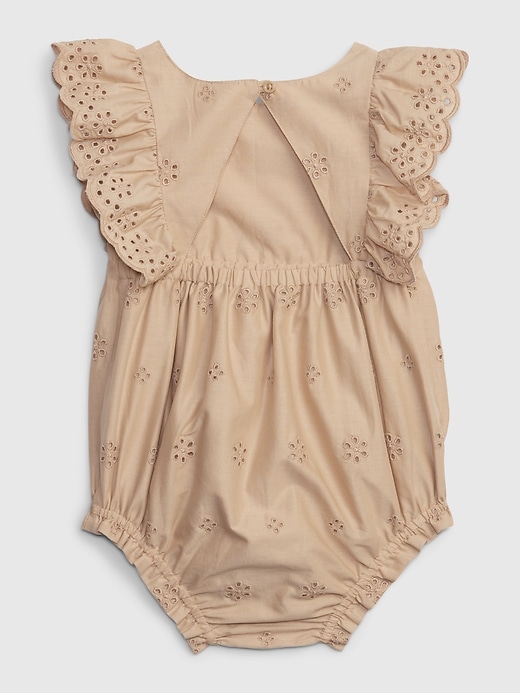 Image number 2 showing, Baby Eyelet Bubble Shorty One-Piece