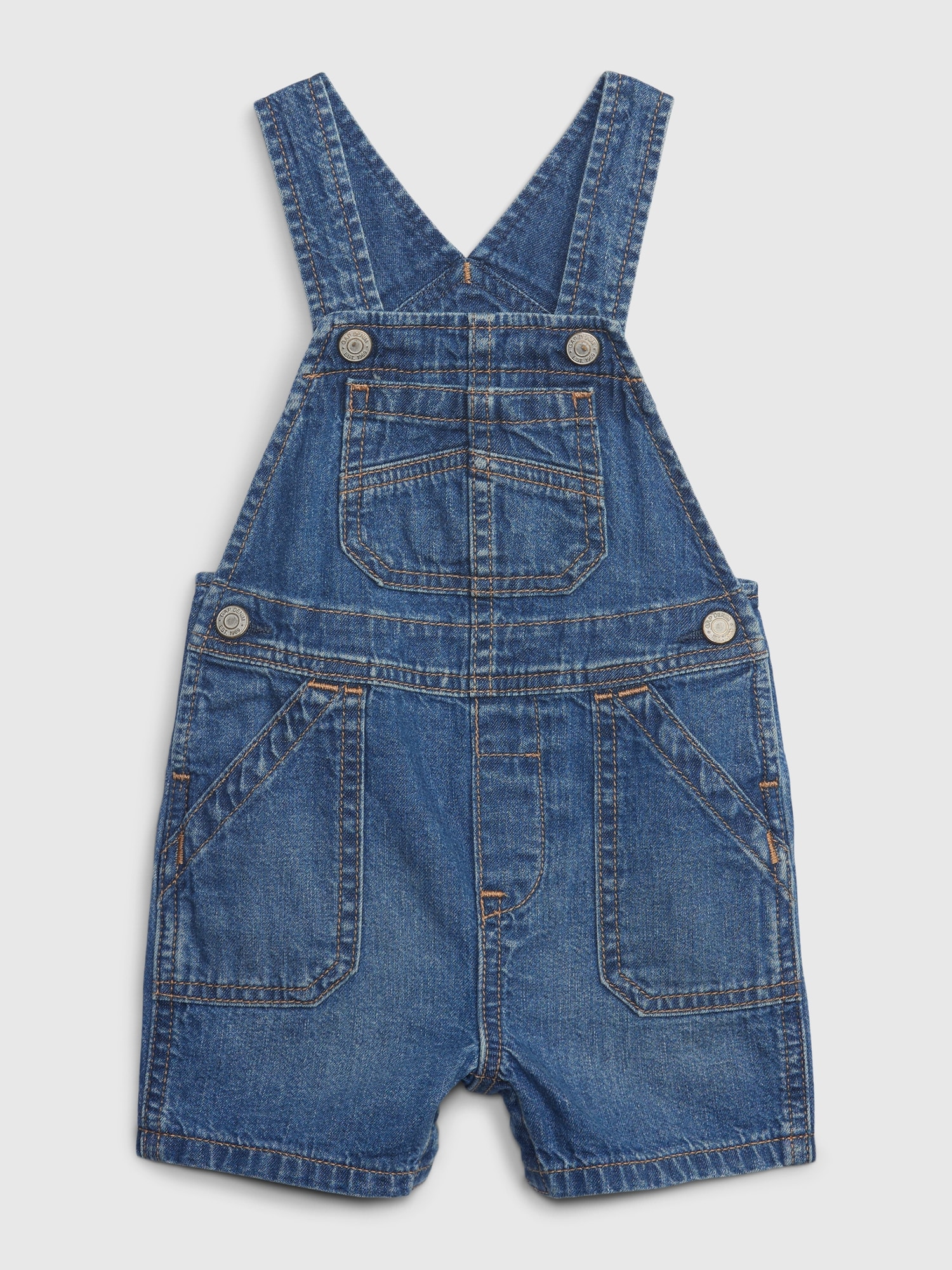 Gap Baby Organic Cotton Denim Shortall blue. 1