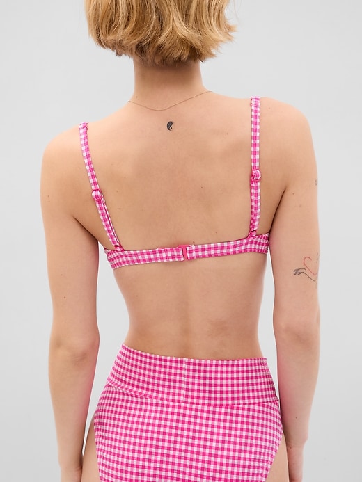 Peach Textured Pattern Cropped Bikini Top by Sunseeker