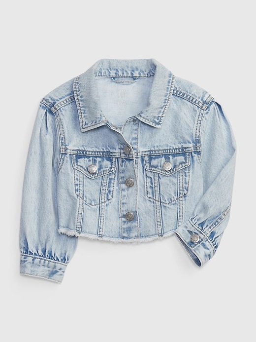 Image number 1 showing, Toddler Frayed Icon Denim Jacket with Washwell 