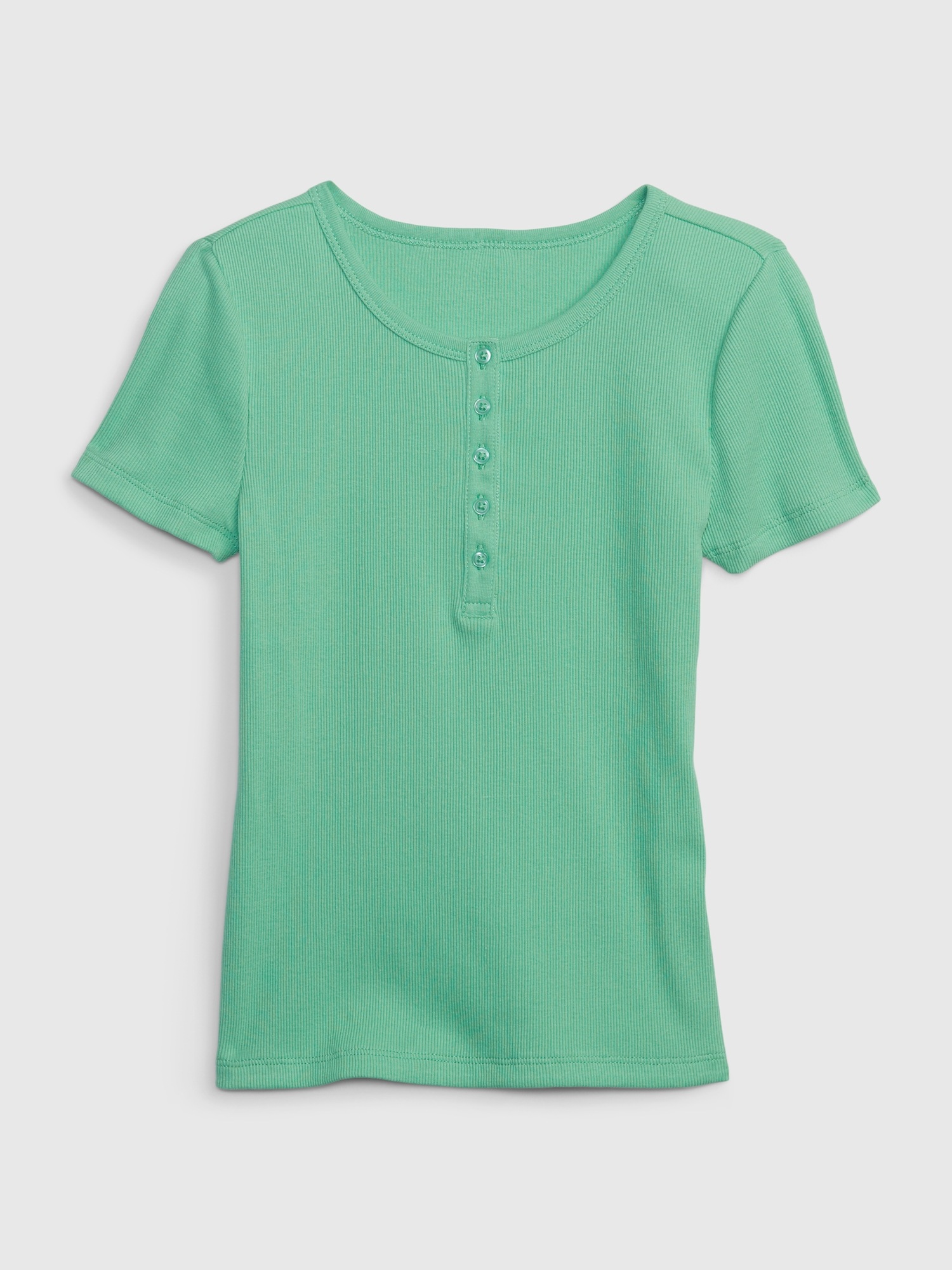 Gap Kids Rib Henley T-Shirt green. 1