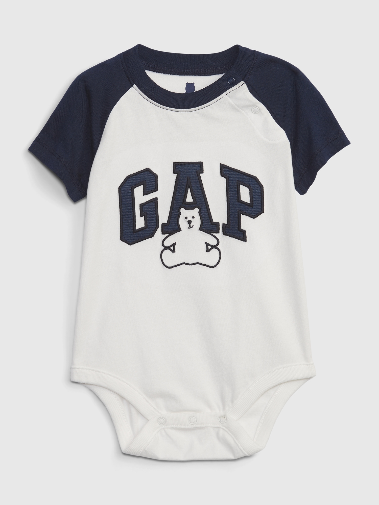 Gap Baby 100% Organic Cotton Mix and Match Gap Logo Bodysuit white. 1