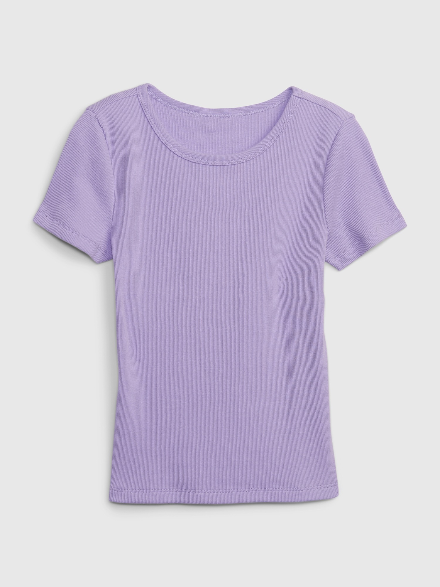 Gap Kids Rib T-Shirt purple. 1