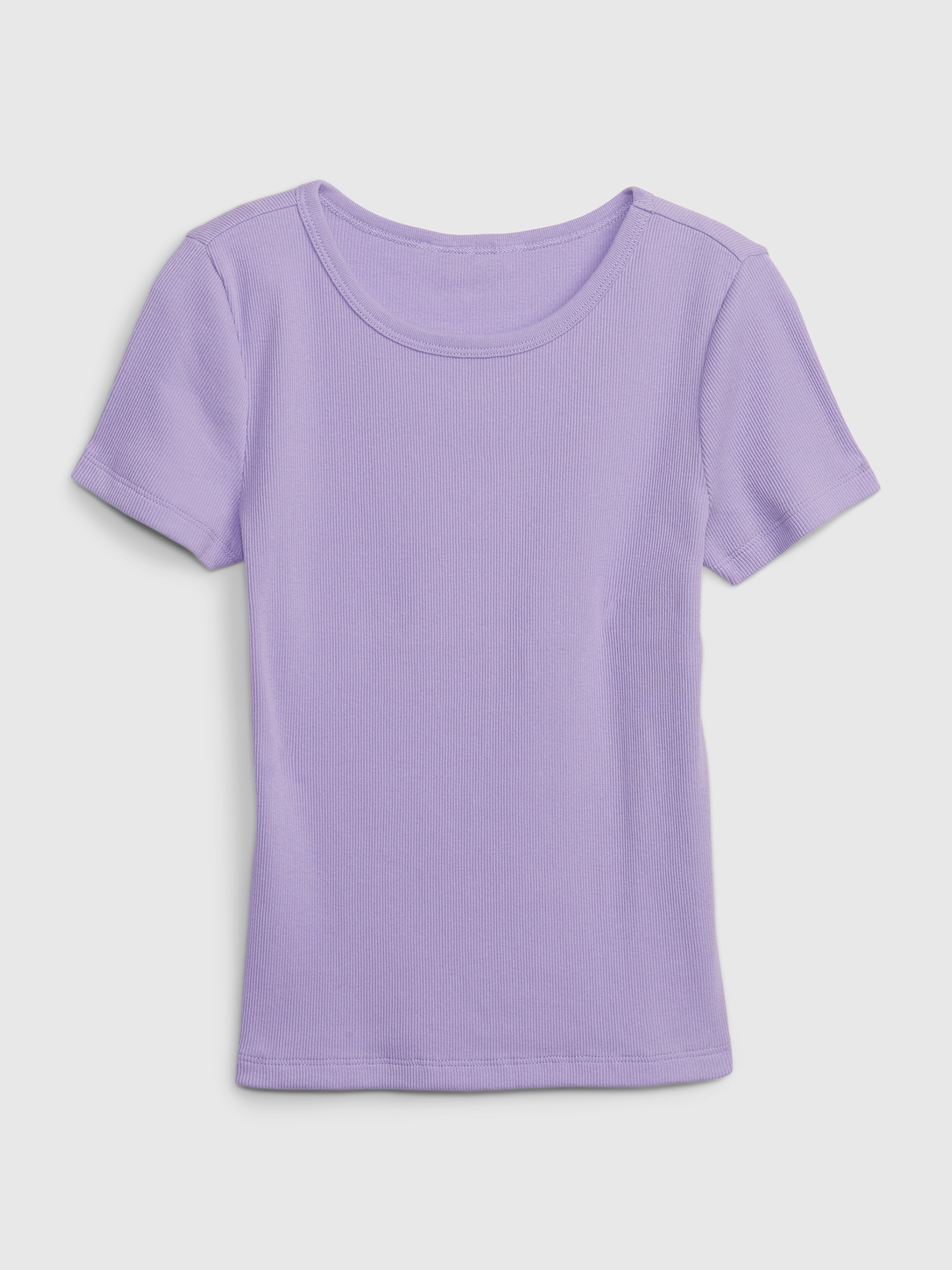 Gap Kids Rib T-Shirt purple. 1