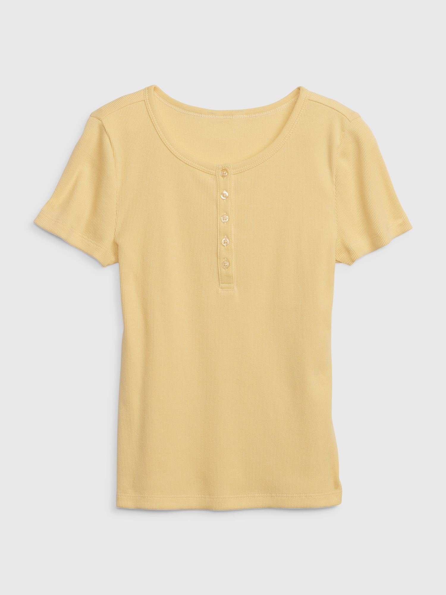 Gap Kids Rib Henley T-Shirt yellow. 1