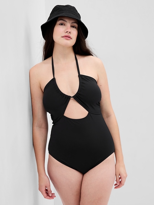 Image number 4 showing, Halter One-Piece Swimsuit