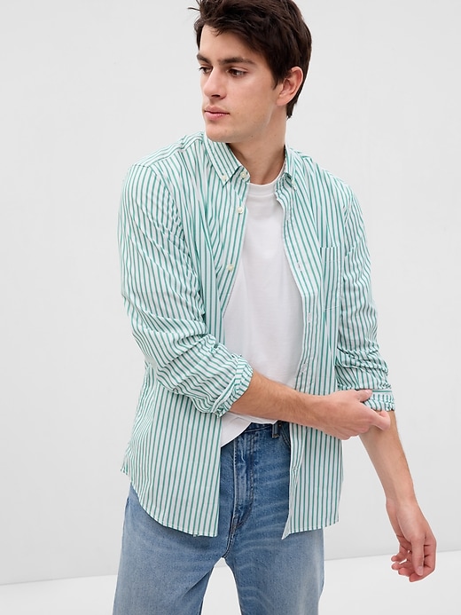 Image number 1 showing, All-Day Poplin Shirt in Standard Fit