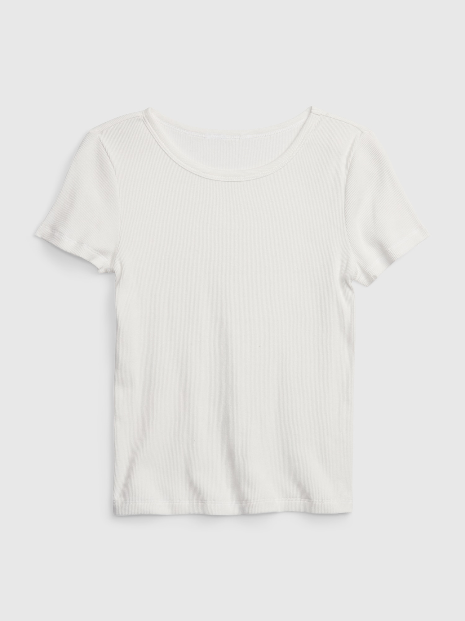 Gap Kids Rib T-Shirt white. 1