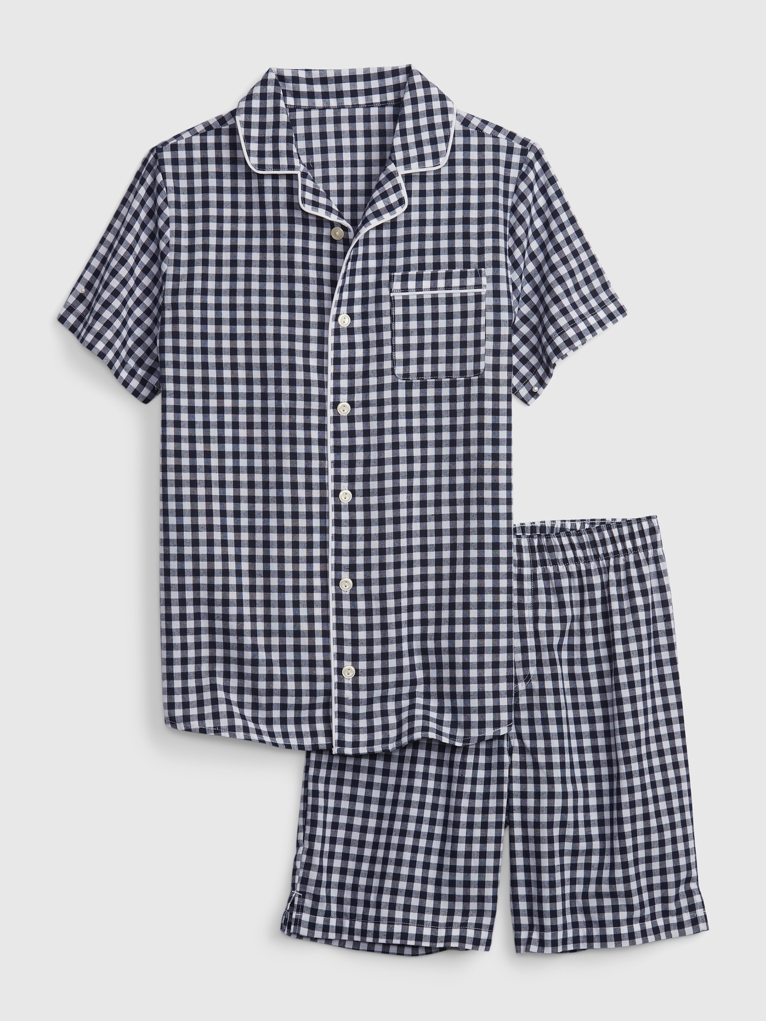 Gap Kids 100% Recycled Gingham PJ Shorts Set multi. 1