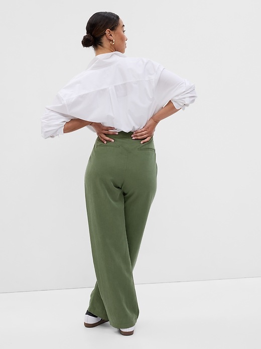 Fashion (A-Heigh150-160cm)Yitimoky Wide Leg Suits Pants For Women