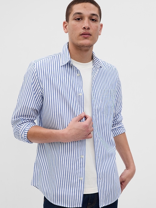 Image number 1 showing, All-Day Poplin Shirt in Standard Fit