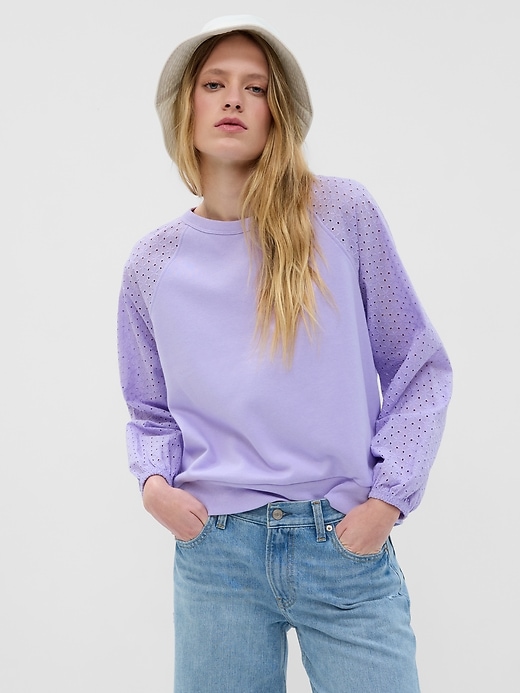 Image number 5 showing, Vintage Soft Eyelet Sweatshirt