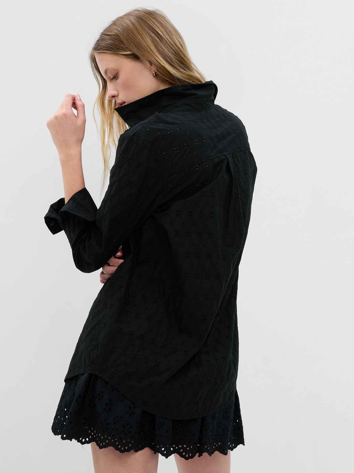 Boyfriend shirt cheap dress black