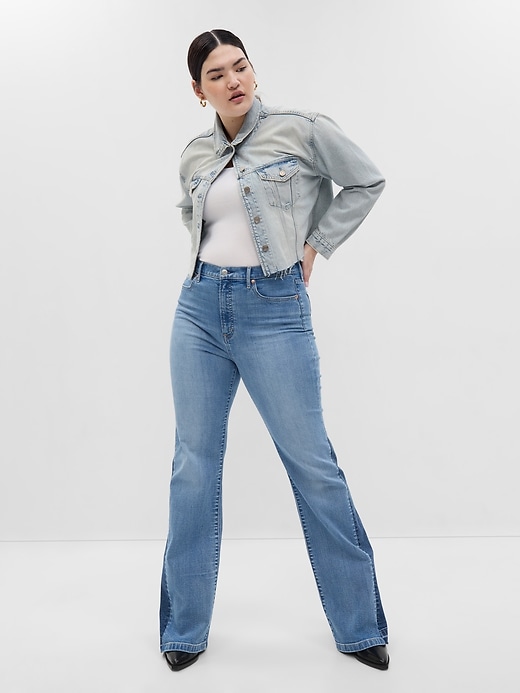 Image number 4 showing, Oversized Cropped Denim Jacket with Washwell