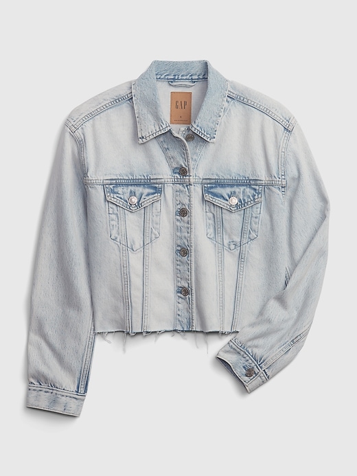 Image number 6 showing, Oversized Cropped Denim Jacket with Washwell