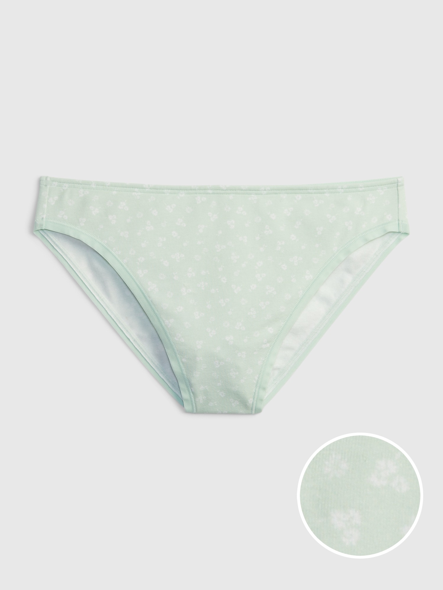 Gap Organic Mid Rise Stretch Cotton Bikini green. 1