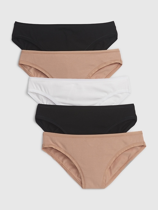 Image number 1 showing, Organic Stretch Cotton Bikini (5-Pack)