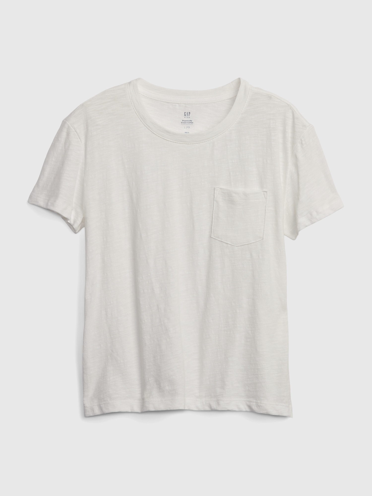 Gap Kids Organic Cotton Pocket T-Shirt white. 1