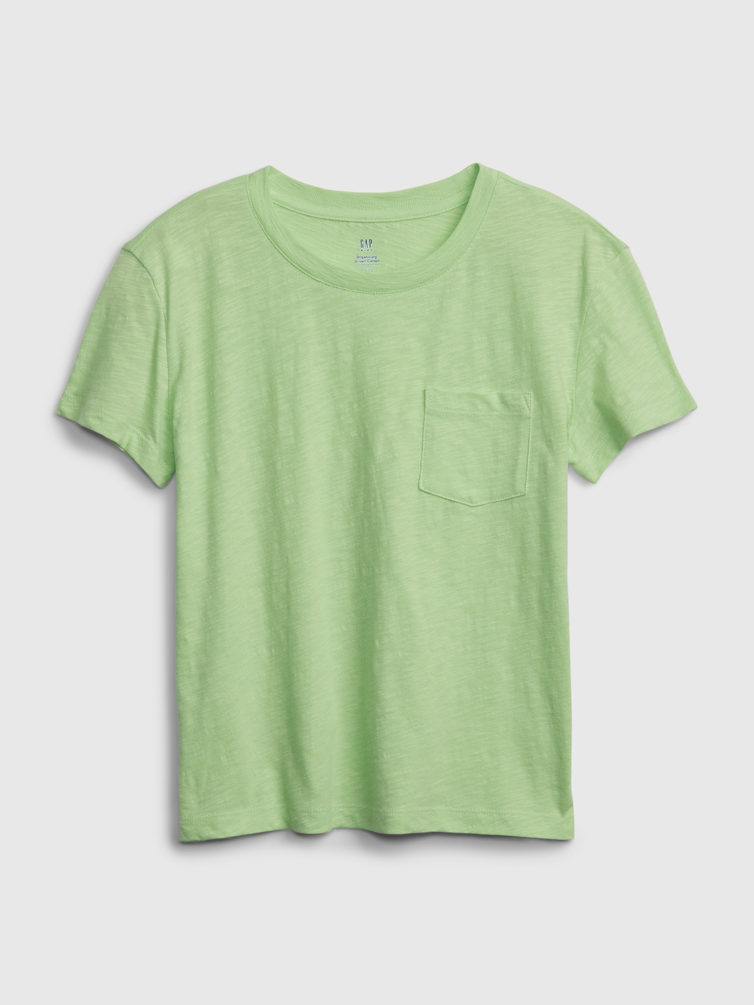 Gap Kids 100% Organic Cotton Pocket T-Shirt green. 1