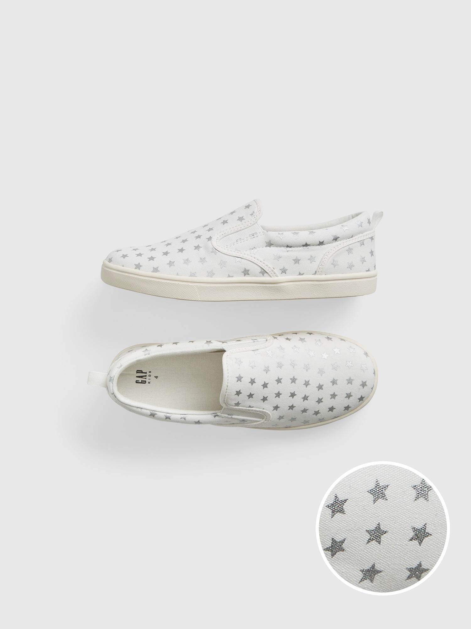 Gap Kids Star Slip-On Sneakers white. 1