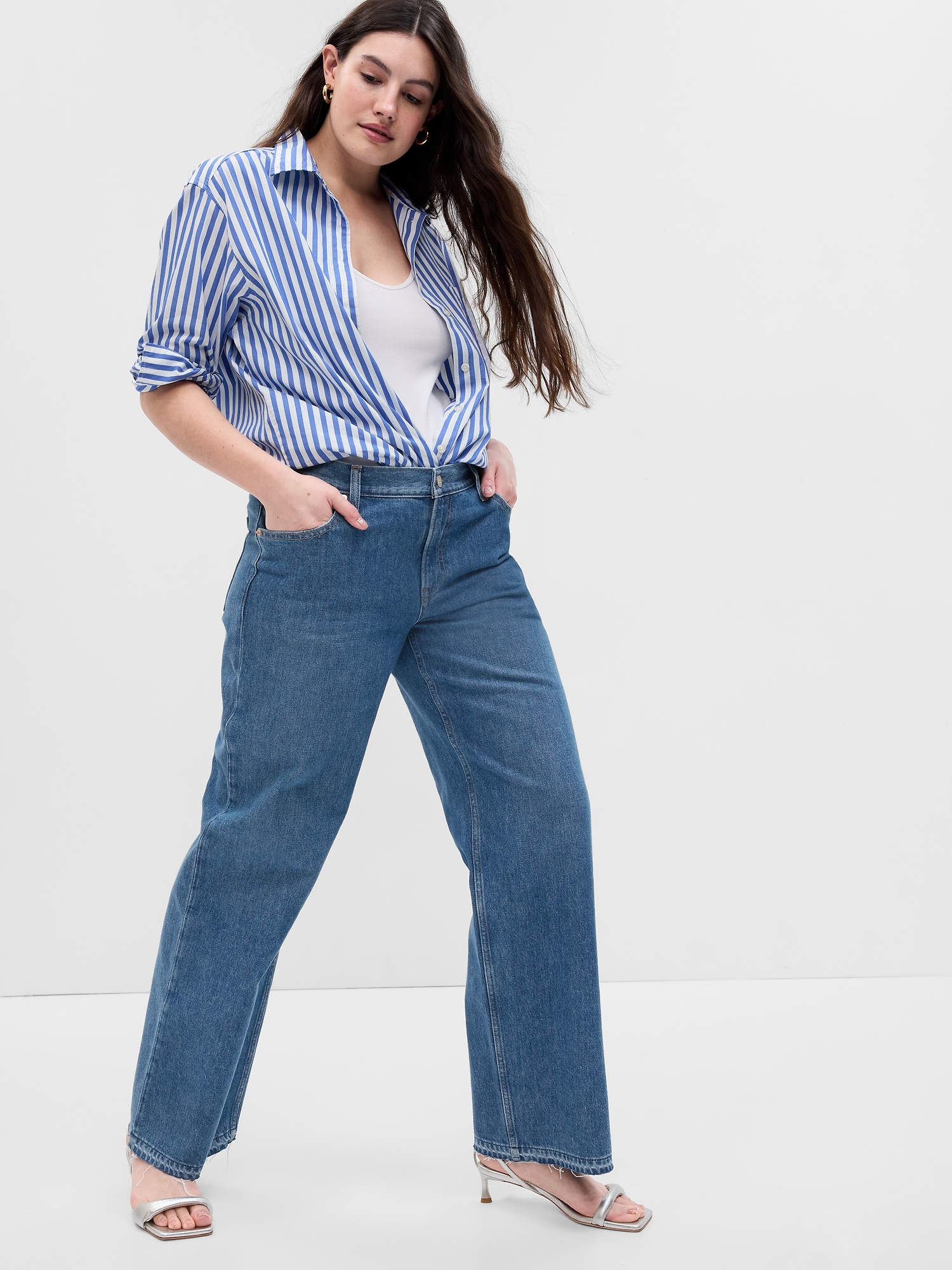 Low Rise Stride Jeans with Washwell