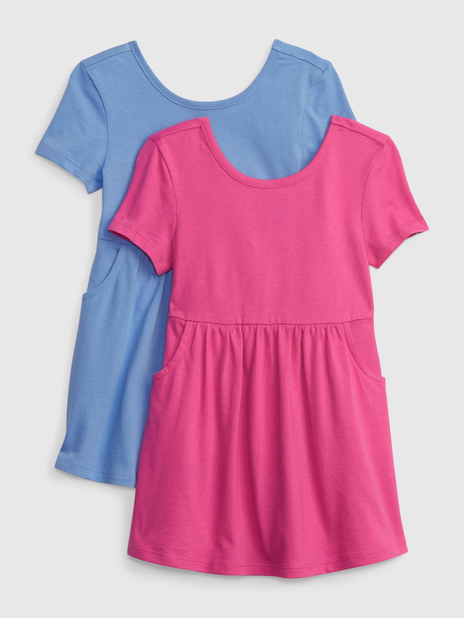 Gap Toddler Organic Cotton Mix and Match Skater Dress (2-Pack) pink. 1