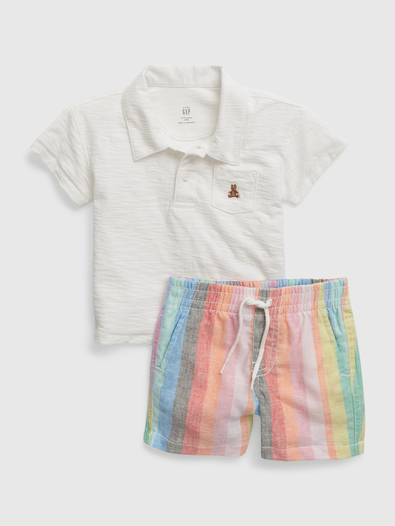 Multi Kid 2-Piece Tee & Short Set