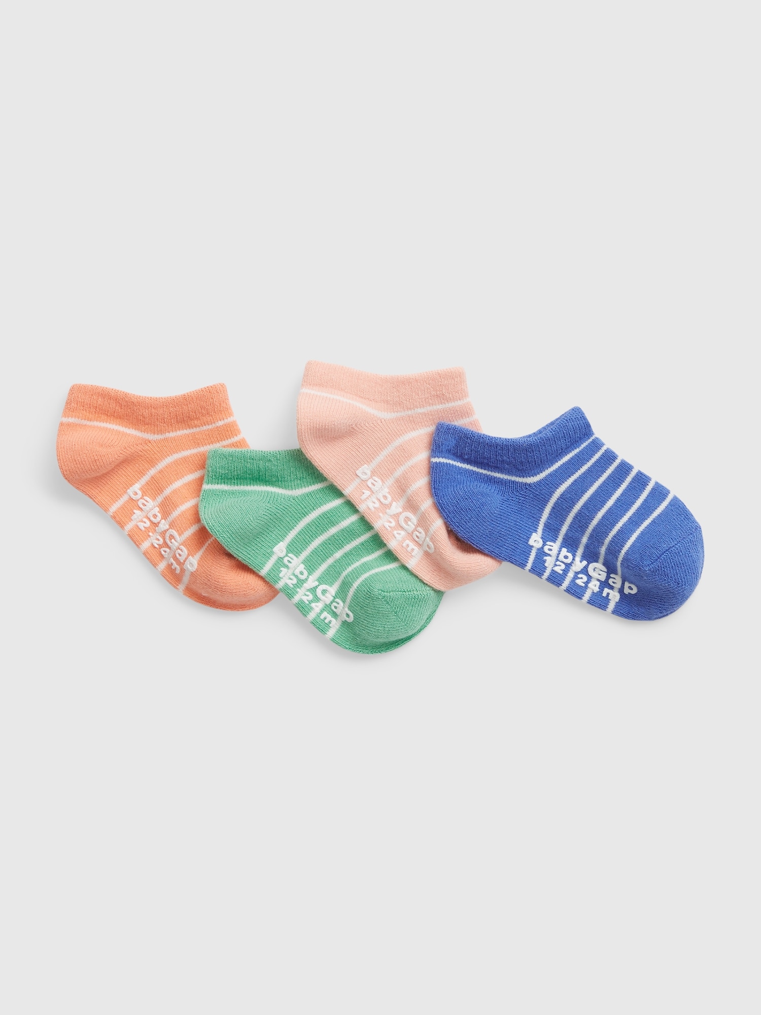 Gap Toddler Stripe No-Show Socks (4-Pack) multi. 1