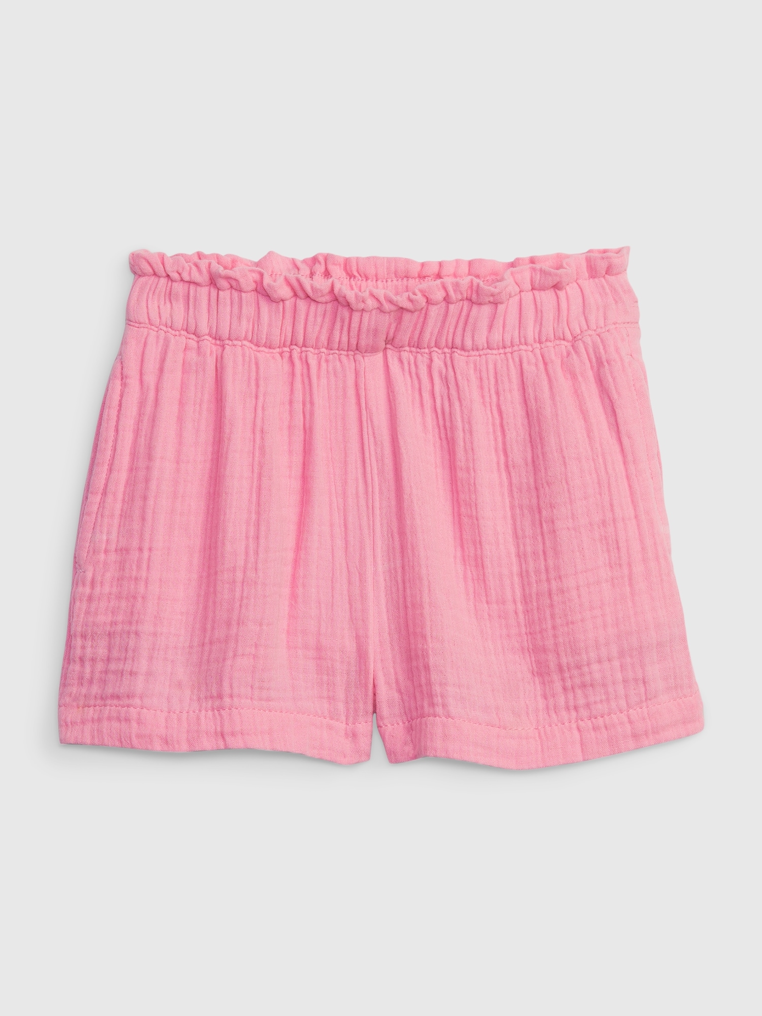 Gap Toddler Crinkle Gauze Pull-On Shorts pink. 1