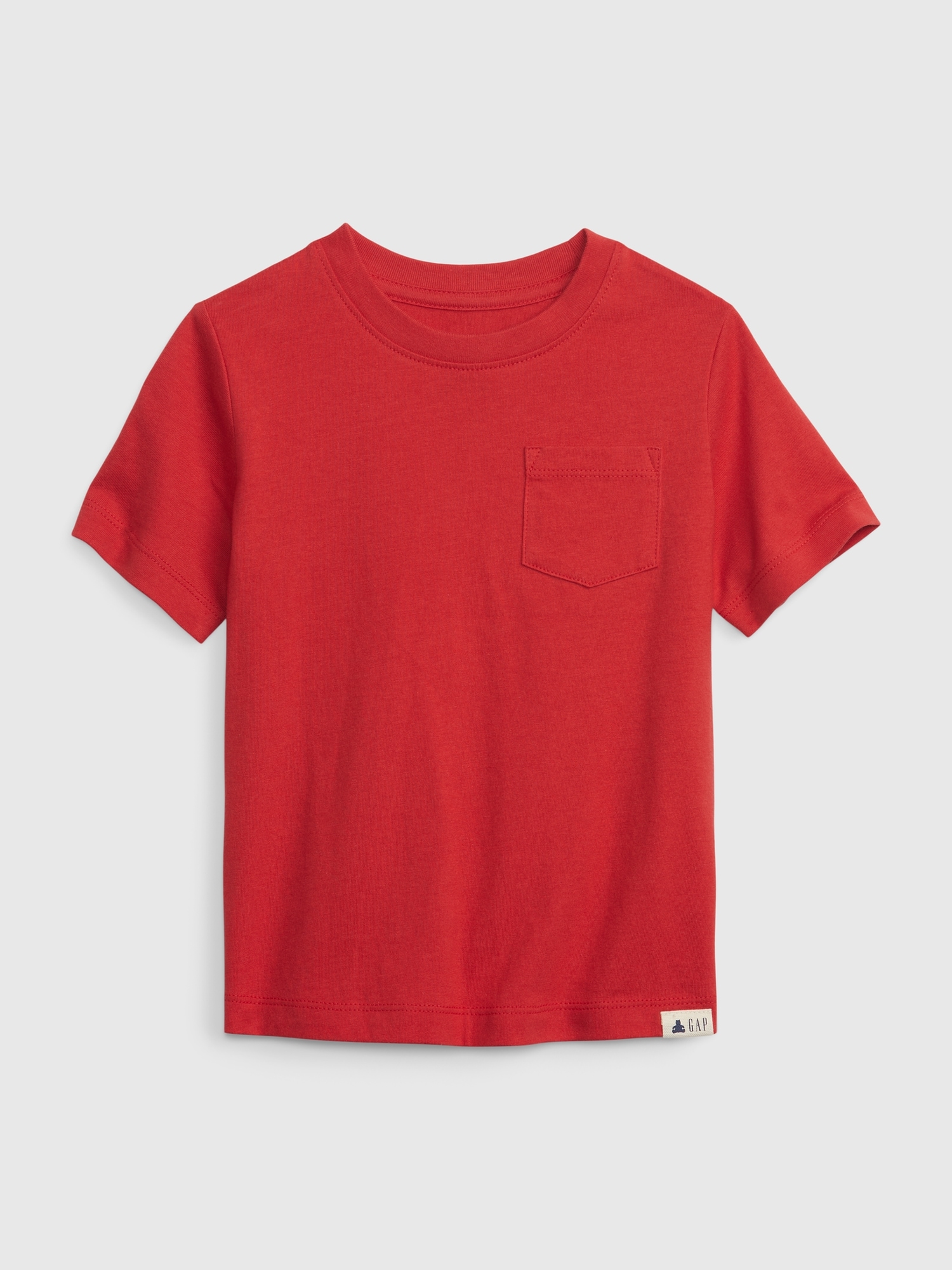 Gap Toddler 100% Organic Cotton Mix and Match Pocket T-Shirt red. 1