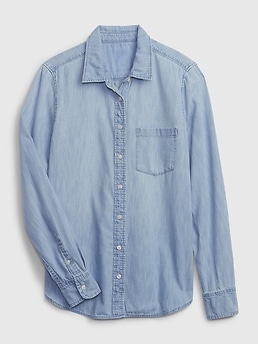 Organic Cotton Denim Perfect Shirt | Gap