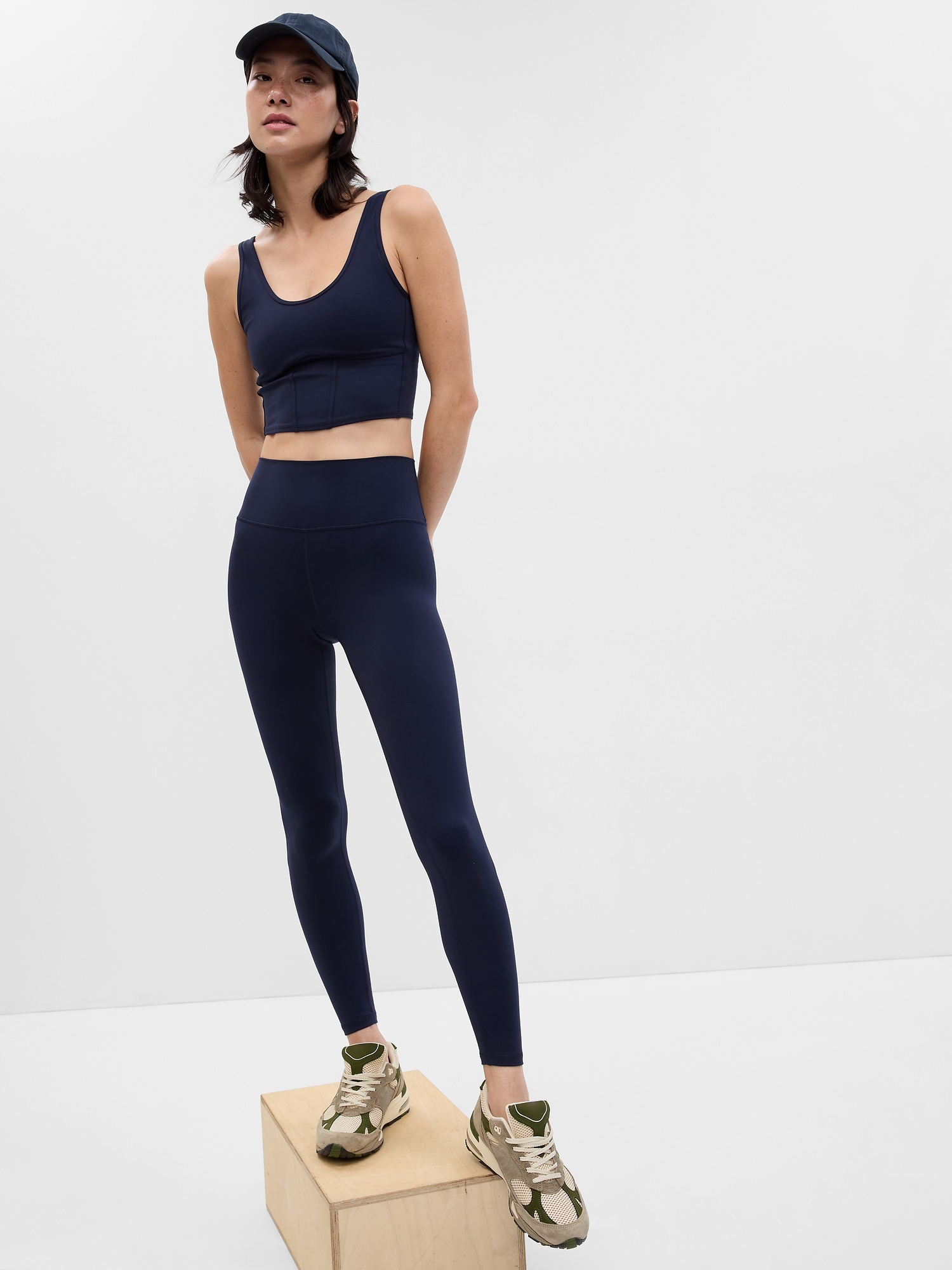 Women's Core Sports High Waisted Leggings in Eclipse Navy