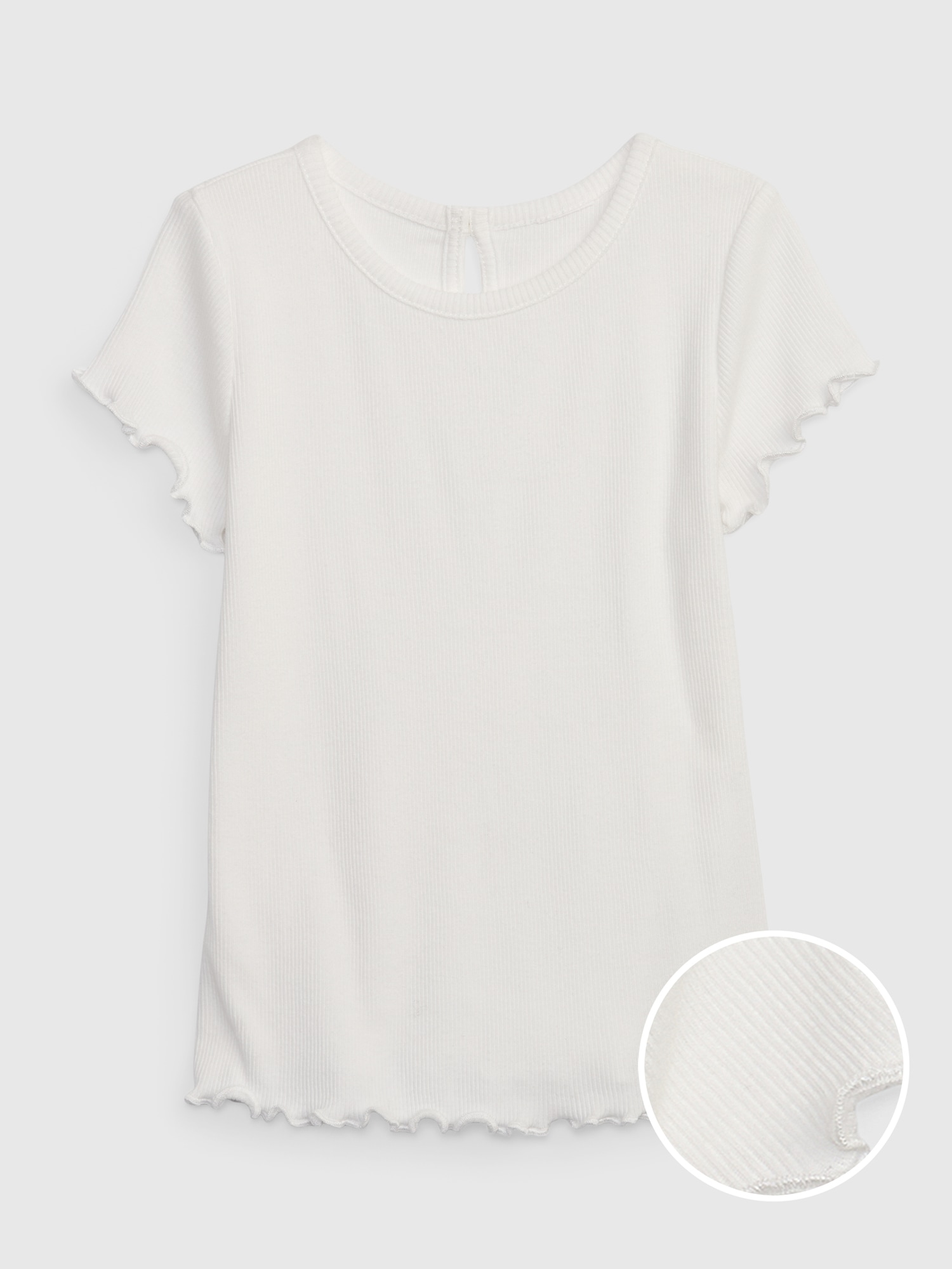 Gap Toddler Rib T-Shirt white. 1