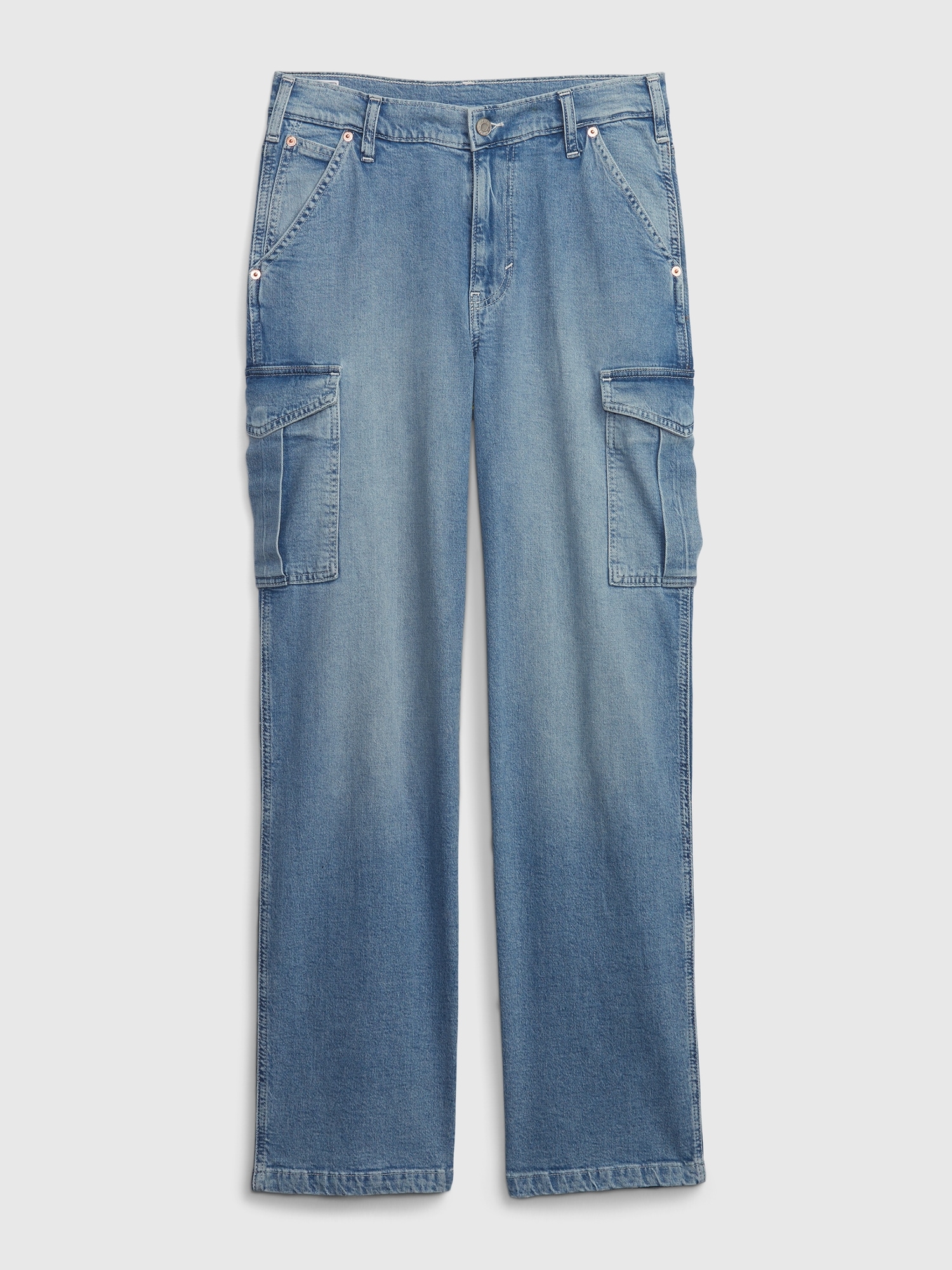  LEWGEL Women's Jeans Flap Pocket Side Cargo Jeans
