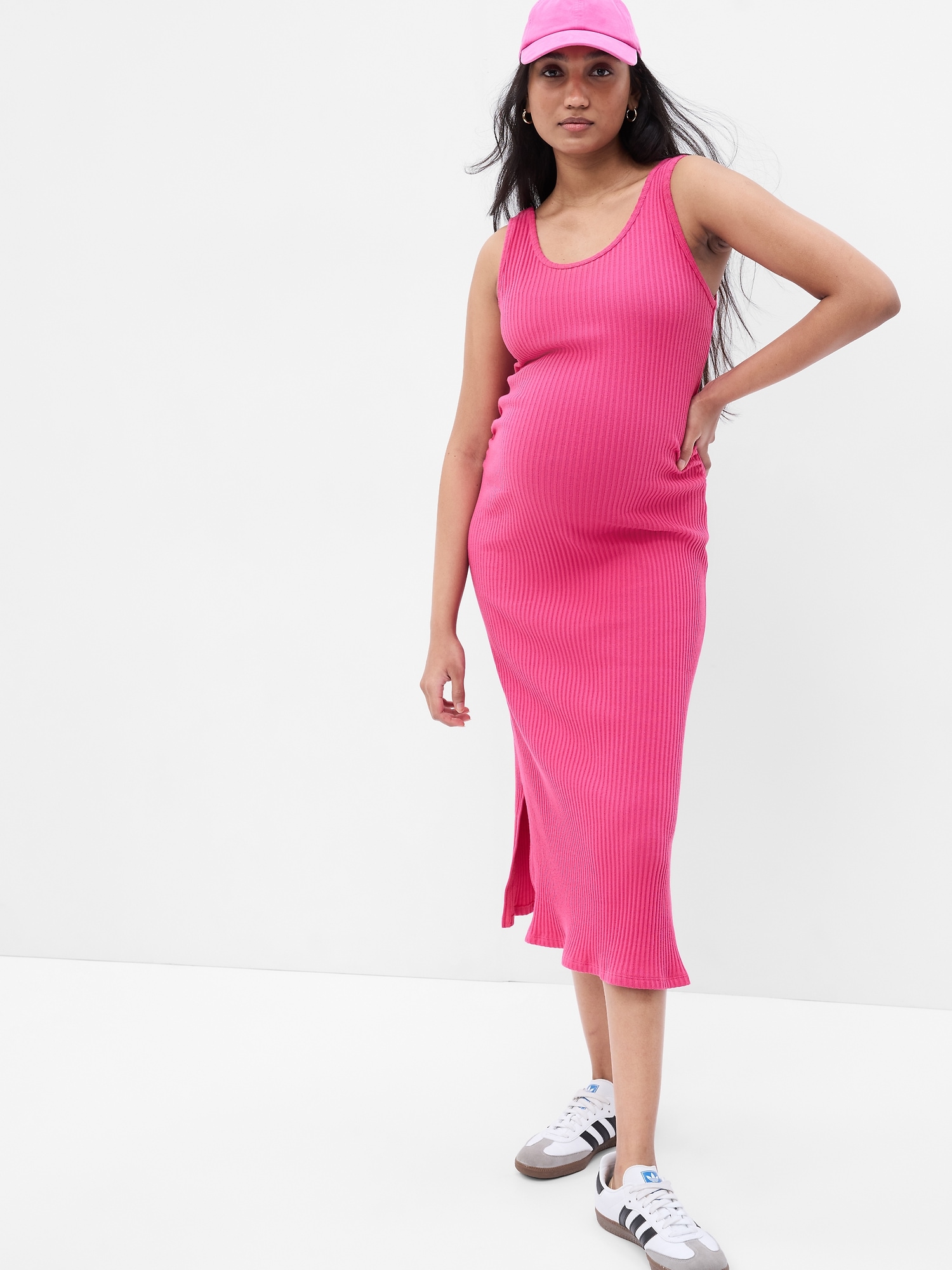 Gap Maternity Rib Tank Dress pink. 1