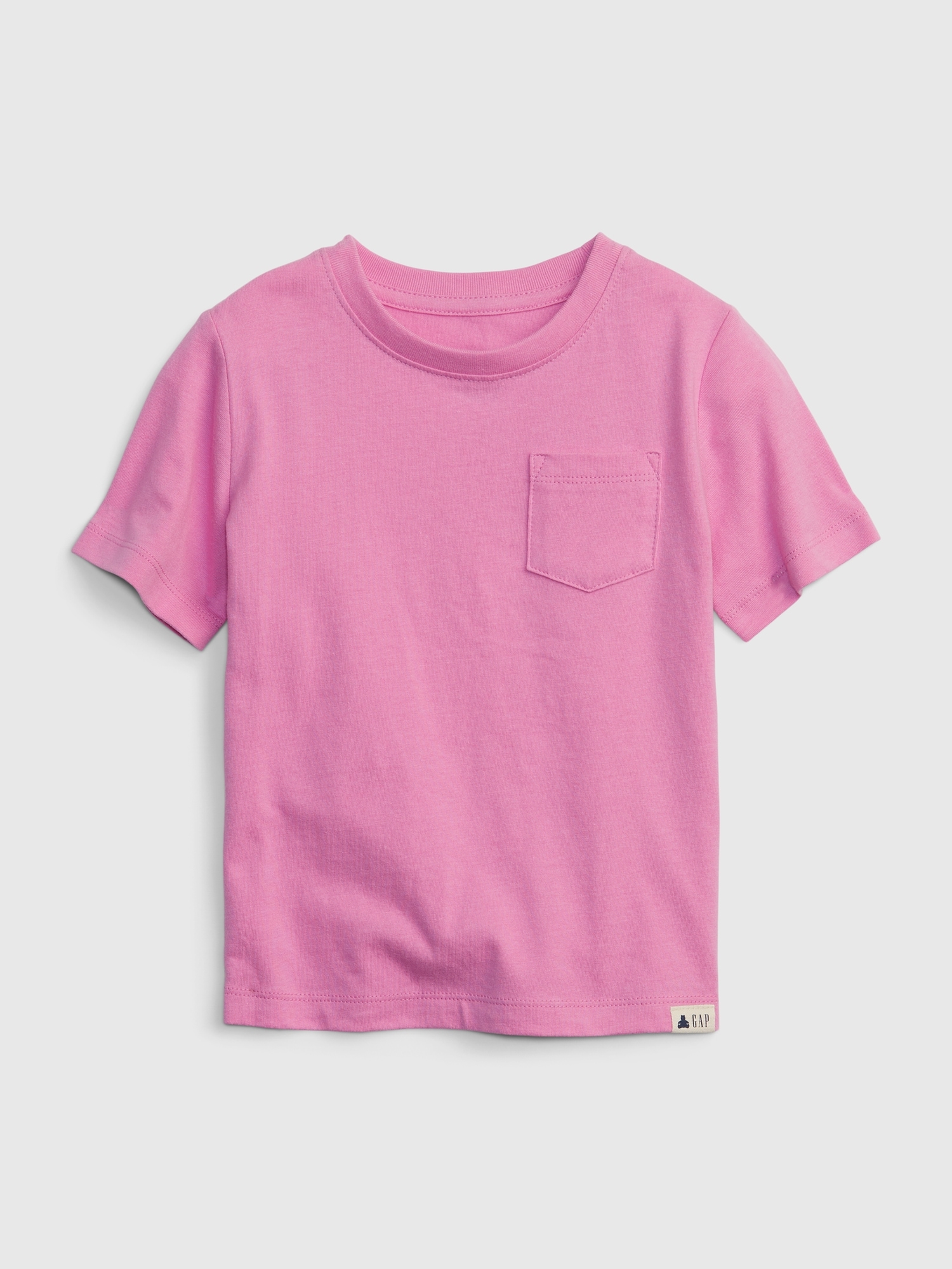 Gap Toddler 100% Organic Cotton Mix and Match Pocket T-Shirt pink. 1