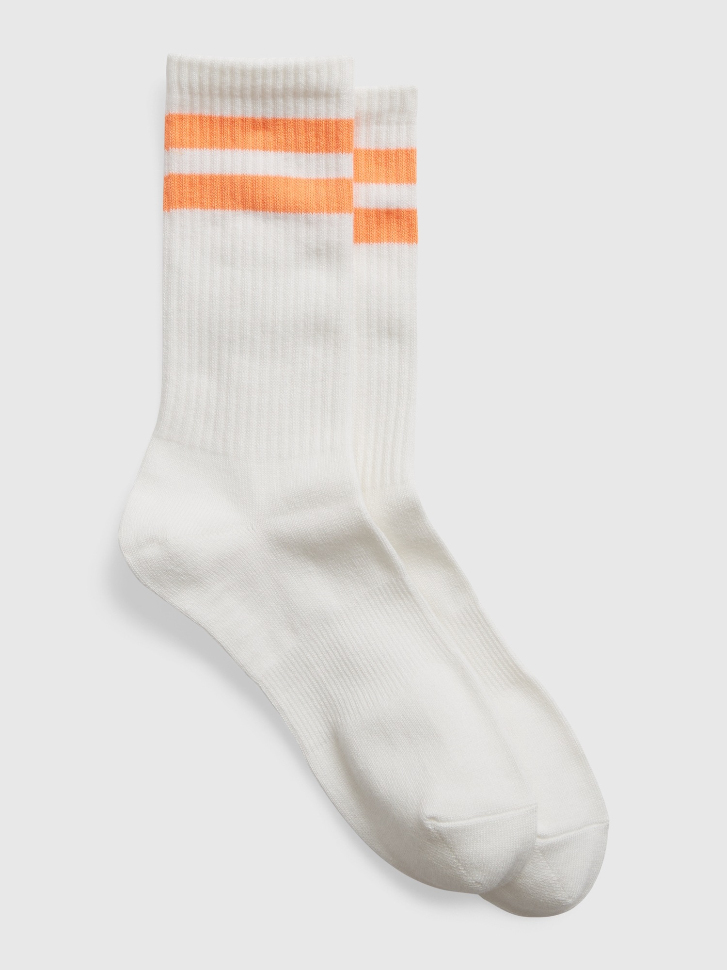 Gap Stripe Quarter Crew Socks orange. 1