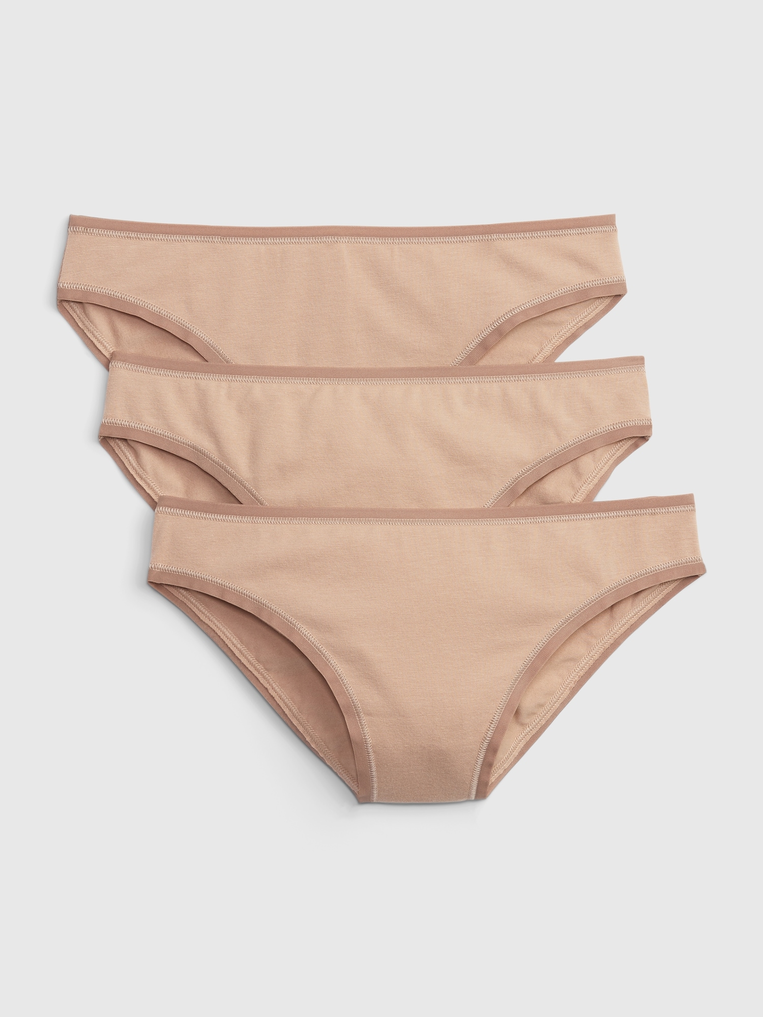 3 Pack Women's Cotton Thongs Breathable Bikini Panties Underwear