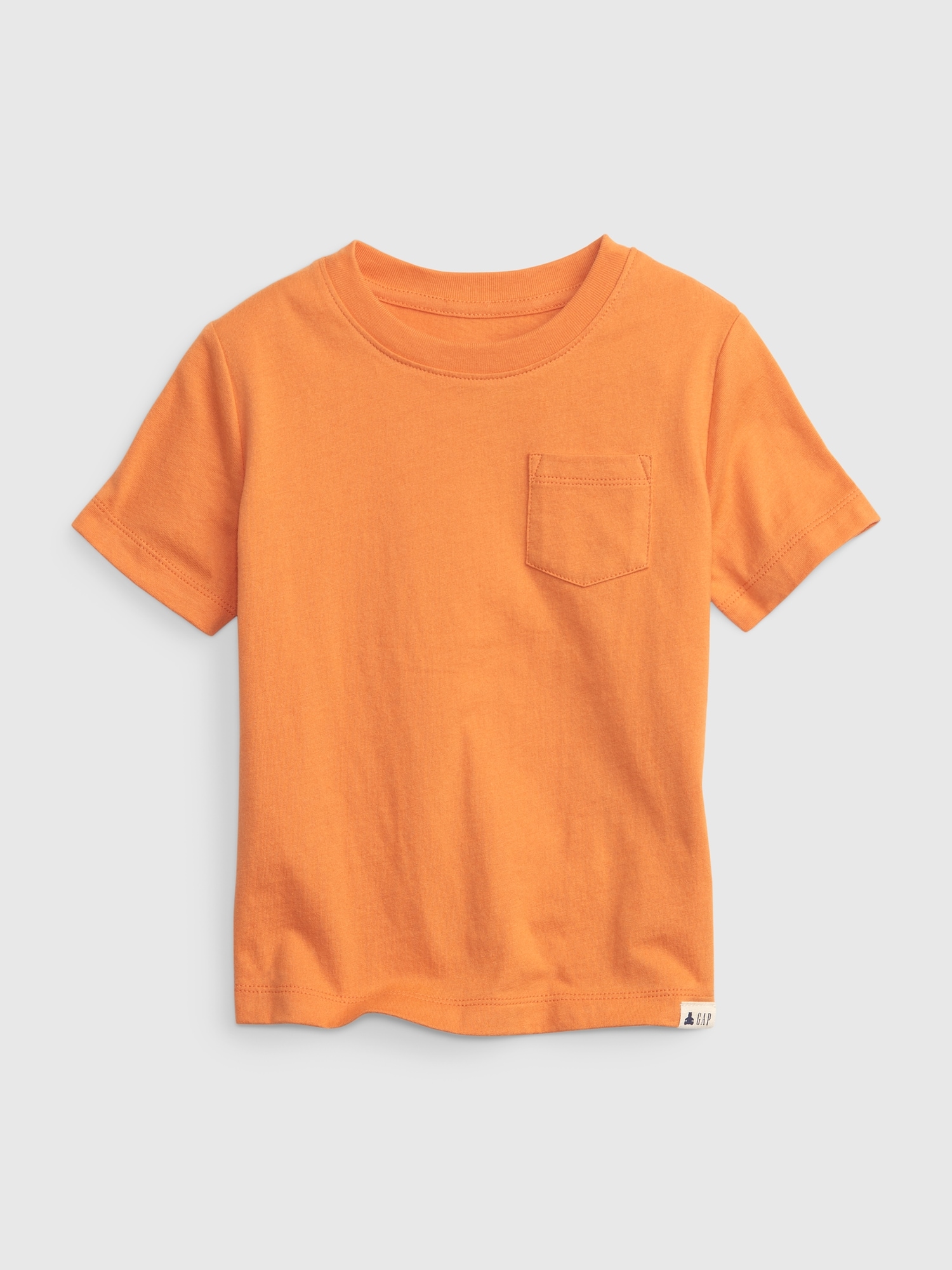 Gap Toddler 100% Organic Cotton Mix and Match Pocket T-Shirt orange. 1