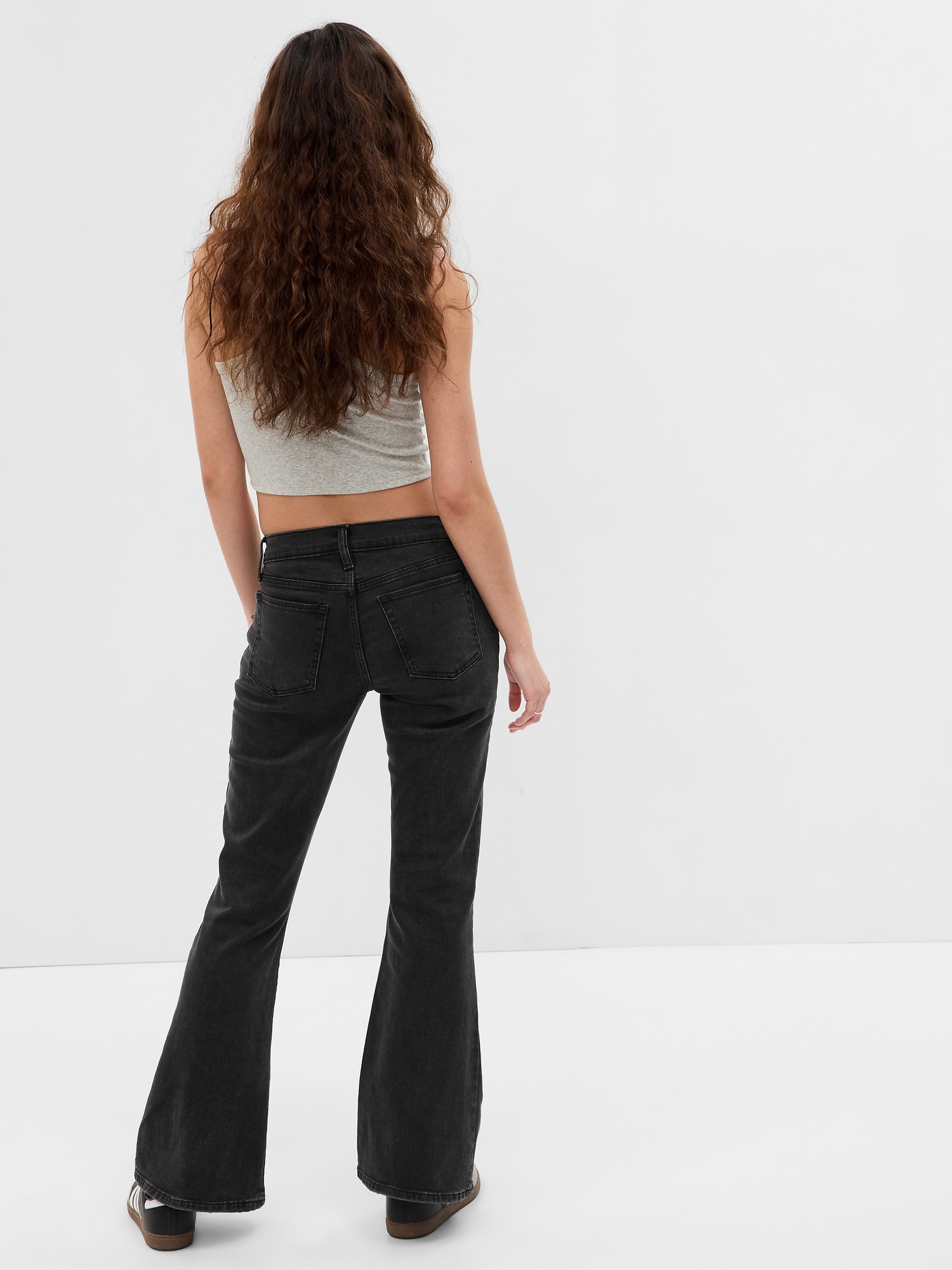 Vintage Y2K Low Rise Embroidered Flare Jeans in Dark Wash -  Canada
